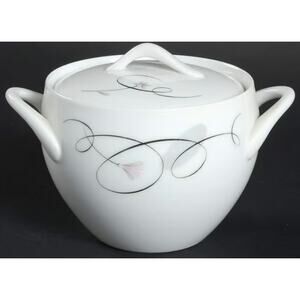Sango Patrician Floral Abstract Sugar Bowl with Lid Replacement Piece CHIPPED